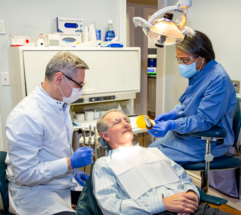 Dentist Fairfield CT treating patient